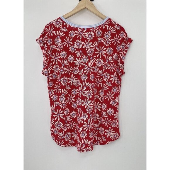 No Boundaries Juniors Red Floral T-shirt‎ Size XL (15-17) Y2K, 90’s Vibes - Picture 2 of 11
